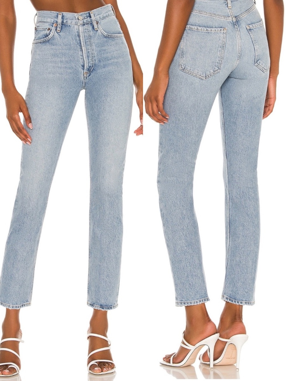AGOLDE Riley High Rise Straight Crop Jeans in Blue size 29 style #AO56C-1141